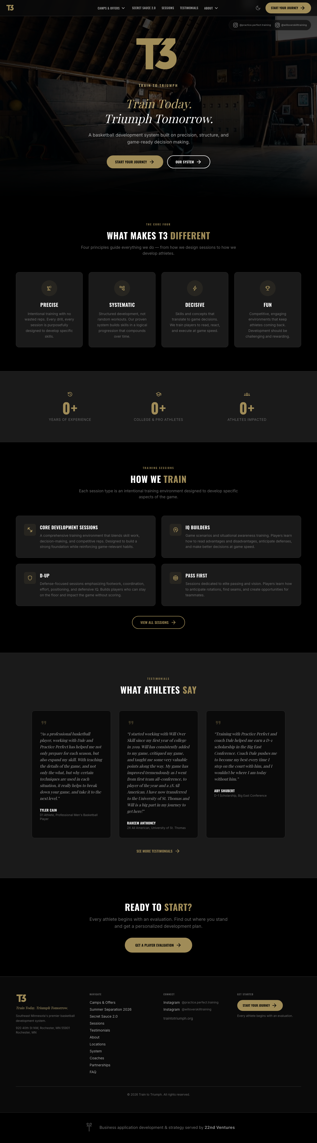 T3 Website & Integrated Backoffice Application